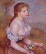 Pierre Renoir Young Girl With Daisies Germany oil painting artist